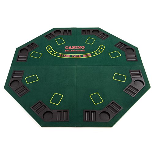 Nexos Faltbare Tischauflage Casino Pokertisch Pokerauflage achteckig Holzverstärkt klappbar 120 x 120 cm Chiptray Getränkehalter inkl. Tragetasche Nexos Faltbare Tischauflage Casino Pokertisch Pokerauflage achteckig Holzverstärkt klappbar 120 x 120 cm Chiptray Getränkehalter inkl. Tragetasche