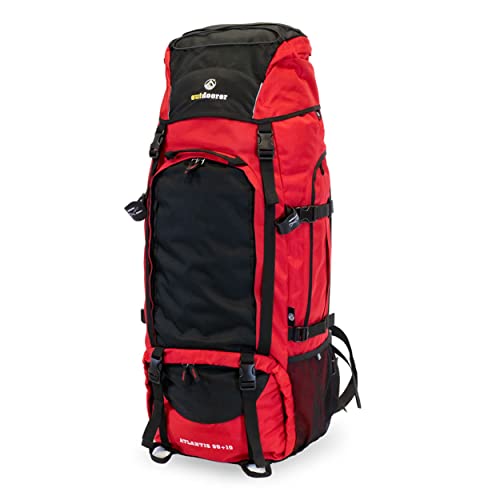 outdoorer Backpacker-Rucksack Atlantis 90+10 - Frontlader-Rucksack mit Frontöffnung, großer XXL Rucksack für Reisen, Backpacking