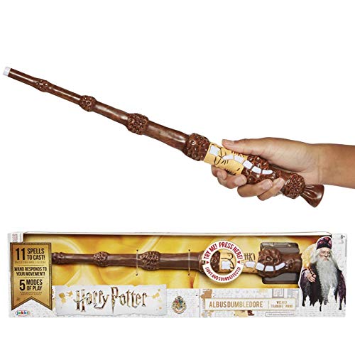 Harry Potter 73212 Dumbledore Dumbledore's magischer Zauberstab mit Funktion, 38 cm, Braun, Hand/A Harry Potter 73212 Dumbledore Dumbledore's magischer Zauberstab mit Funktion, 38 cm, Braun, Hand/A