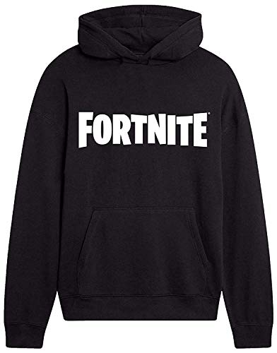 Fortnite Hoodie Jungen, Bequemer Jungen Pullover mit Kapuze, Kinderkleidung Junge, Fanartikel für Kinder und Teenager, Gamer Geschenk (7-8 Jahre, Schwarz)