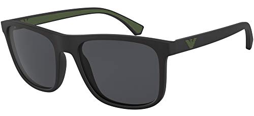 Emporio Armani Herren 0EA4129 Sonnenbrille, Blau (Matte Black), 56 Emporio Armani Herren 0EA4129 Sonnenbrille, Blau (Matte Black), 56