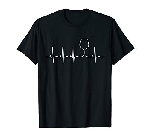 Wein Herzschlag Wine Heartbeat Weinliebhaber Geschenk Lustig T-Shirt Wein Herzschlag Wine Heartbeat Weinliebhaber Geschenk Lustig T-Shirt