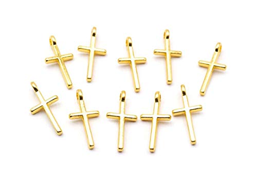 Vintageparts Anhänger Kreuz in goldfarben 17mm 10 Stück Schmuck selber basteln Kreuzanhänger Schmuckanhänger Kettenanhänger Metallanhänger Damen Mädchen Herren Vintageparts Anhänger Kreuz in goldfarben 17mm 10 Stück Schmuck selber basteln Kreuzanhänger Schmuckanhänger Kettenanhänger Metallanhänger Damen Mädchen Herren